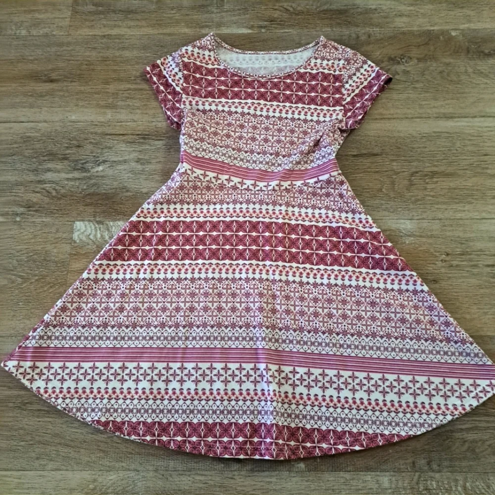The Children's Place Short-sleeve Pink Floral Casual Dress Girl Size Medium 7/8